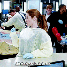 Greys Anatomy April Kepner GIF - Greys Anatomy April Kepner Hit The Funnel Cake Booth GIFs