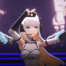 a video game character with a nurse hat on
