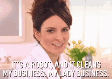 Robot Clean GIF - Robot Clean Lady Business GIFs