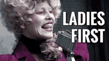 Ladies First GIF - Thehungergames Hungergames Effie GIFs
