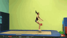 backflip jumping gymnastics practice trampoline