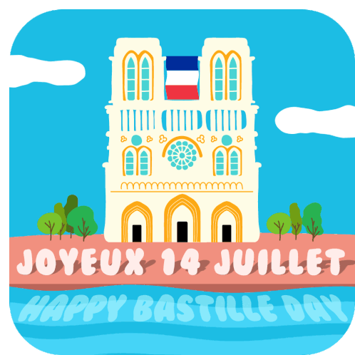 Bastille Day Joyeux14juillet Sticker - Bastille Day Joyeux14juillet Libertéégalitéfraternité Stickers