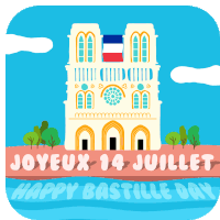 Bastille Day Joyeux14juillet Sticker - Bastille Day Joyeux14juillet Libertéégalitéfraternité Stickers