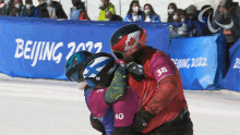 Hug Mens Snowboard Cross Country GIF - Hug Mens Snowboard Cross Country Dogpile GIFs