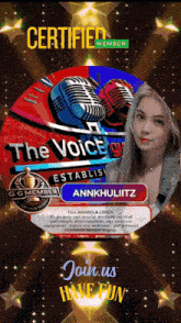 a certified member of the voice establishment annkhulitz