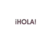 the word hola is written in spanish on a white background