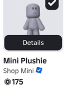 a picture of a mini plushie that is 175 dollars .