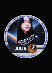 a blurry picture of a woman with the word alliance on the bottom