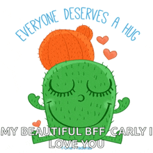 Hug Everyone Deserves A Hug GIF - Hug Everyone Deserves A Hug Cactus GIFs