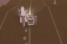 a cartoon character is riding a motorcycle with a sidecar attached to it