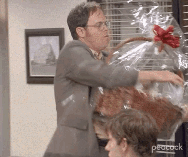Dwight Office GIF - Dwight Office Gift Basket - Discover & Share GIFs