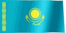 kazakhstan flag of kazakhstan flag flag waver