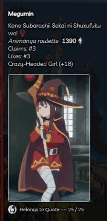 Megumin is secretly loving on Kazuma - Imgflip