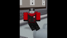 a roblox character with horns and the letter r