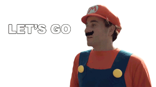 Lets Go Mario Sticker - Lets Go Mario Austin Stickers