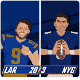 lar 28 3 nyg is written on the bottom right