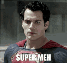 Superman Super Meh GIF - Superman Super Meh Disappointed GIFs