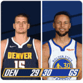 Denver Nuggets (29) Vs. Golden State Warriors (30) First-second Period Break GIF - Nba Basketball Nba 2021 GIFs