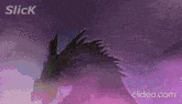 a purple background with the words slick on the bottom