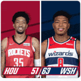Houston Rockets (51) Vs. Washington Wizards (63) Half-time Break GIF - Nba Basketball Nba 2021 GIFs