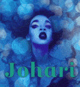 a painting of a woman with the name johari written below her