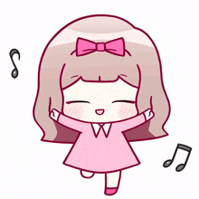cute girl pink lovely dance