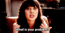 What Is Your Problem? GIF - New Girl Zooey Deschanel Jessica Day GIFs