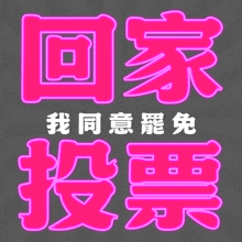 a neon sign that says ' i 'm going to vote ' in chinese