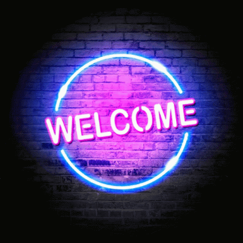 Welcome Sign GIF - Welcome Sign Neon - Discover & Share GIFs