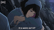 a girl is hugging another girl and says it is weird isn t it