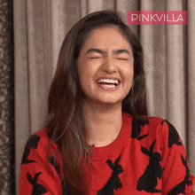 Laughing Anushka Sen GIF - Laughing Anushka Sen Pinkvilla GIFs