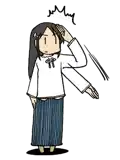 a cartoon of a woman holding a broom in her hand and a crown on her head .