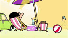 Mr Bean E Teddy Maneiros Sun Bathing GIF - Mr Bean E Teddy Maneiros Sun Bathing Shades GIFs