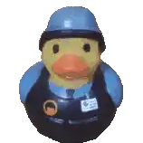a rubber duck wearing a hard hat and overalls