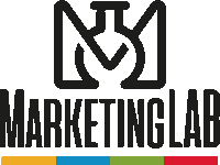 a logo for a company called marketinglab with a black letter m
