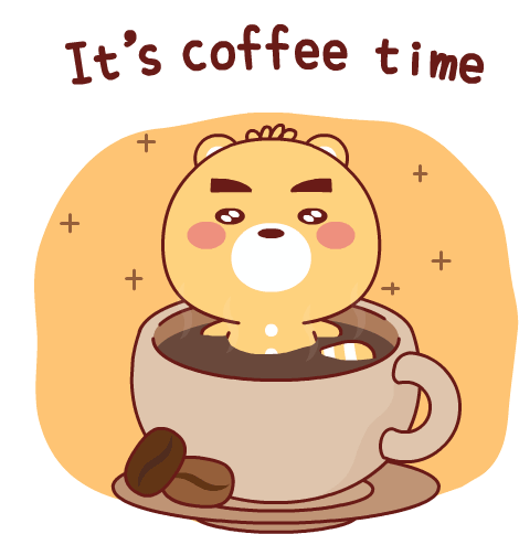 Coffee Tea Time Sticker - Coffee Tea Time Coffee Time Stickers