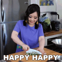 Happy Happy Emily Kim GIF - Happy Happy Emily Kim Maangchi GIFs