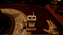 a screenshot of a video game shows a person holding a box