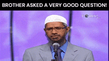 Zakir Naik Very Good Question GIF - Zakir Naik Very Good Question Brother Asked GIFs
