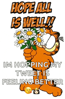 Hopealliswell Garfield GIF - Hopealliswell Garfield Flowers GIFs