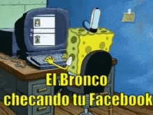 Bob Esponja Trabajando Para Facebook Bronco Investigations GIF - Facebook Bronco Investigation Fbi El Bronco GIFs