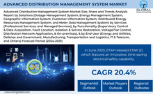 an advertisement for advanced distribution management system market by global research