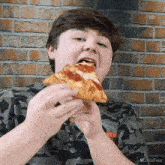 Eating A Pizza Vito The Kid GIF - Eating A Pizza Vito The Kid Chris Frezza GIFs