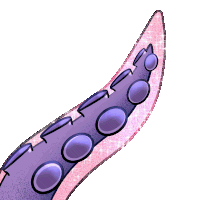 a drawing of a purple octopus 's tentacles