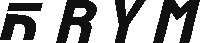 the word rym is written in black letters on a white background .
