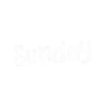 a drawing of the word sunday with hearts around it