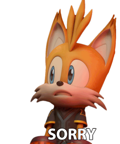 Sorry Tails Sticker - Sorry Tails Sonic Prime Stickers