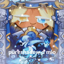 a picture of a cartoon character with the words pureshadow mio on it