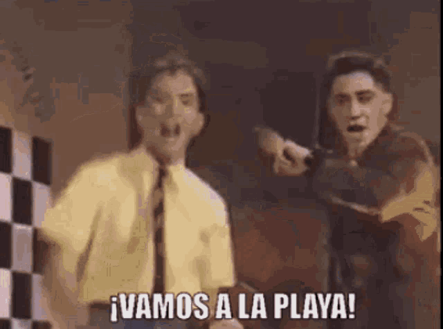 Righeira Vamos A La Playa Italo Disco - Discover & Share GIFs