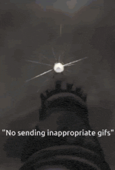 an animated image of a triangle with the words no sending inappropriate gif